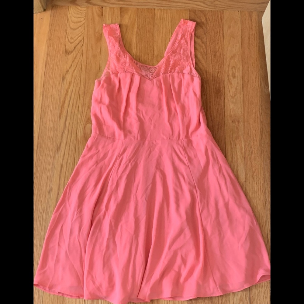 Pink lace dress